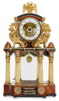 644. An Austrian early 19th century mantel clock.
