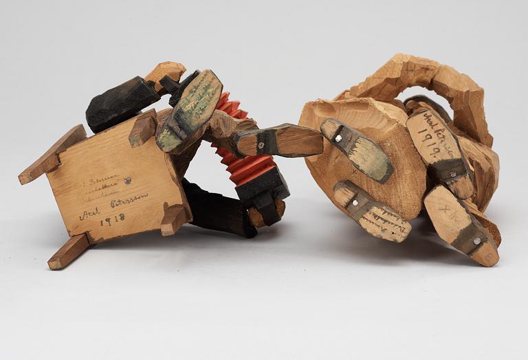 Axel Petersson Döderhultarn, Sittande dragspelare och danspar.