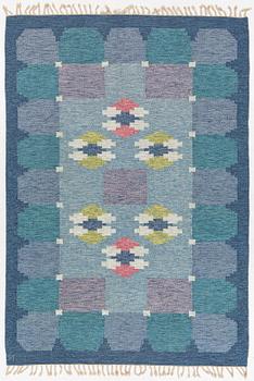 Ingegerd Silow, a 'Siljan' flat weave rug, signed IS, c. 275 x 185 cm.