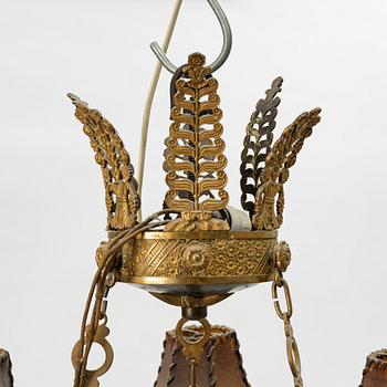 Hanging lamp, Empire style, circa 1900.