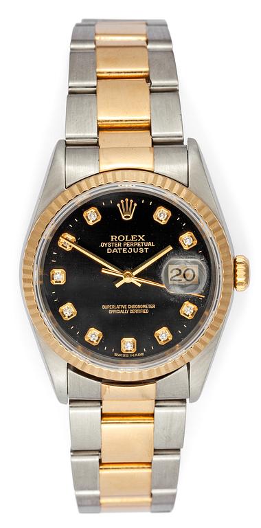 A Rolex Datejust gentleman's wrist watch, 2002.