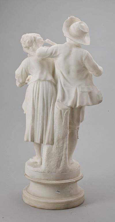 SKULPTUR, alabaster, 1900-tal.
