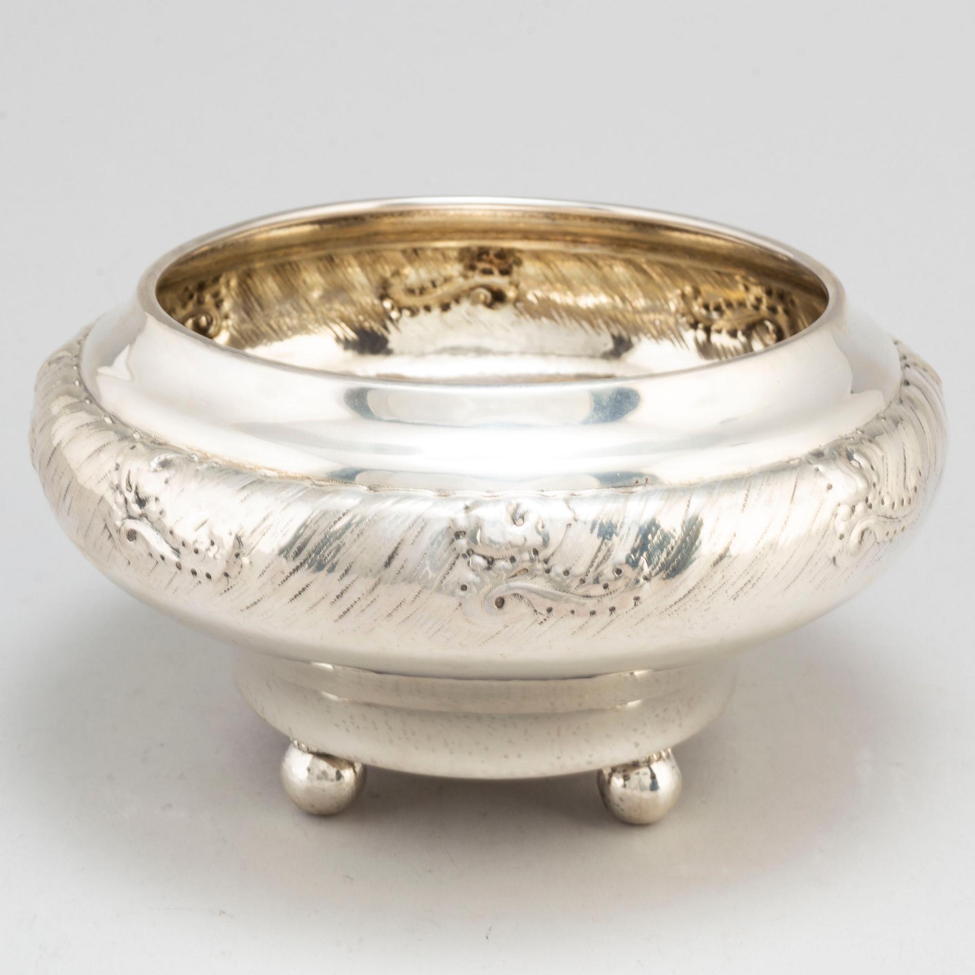 K. ANDERSON, jardiniär, silver, jugend,  Stockholm, 1917.