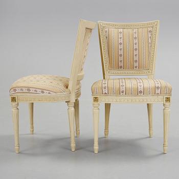 STOLAR, 4st, gustaviansk stil, 1900-tal.