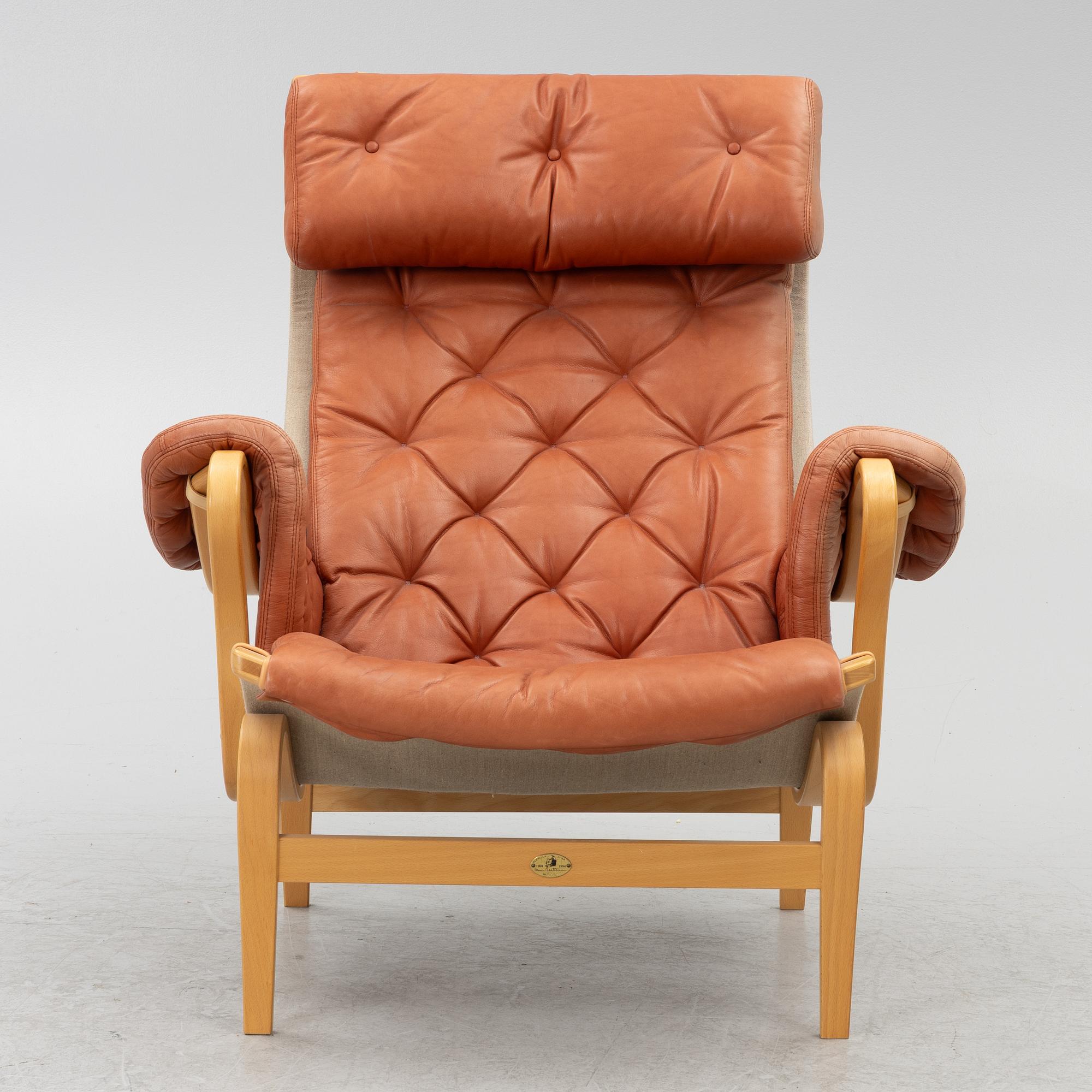 Bruno Mathsson, an armchair, "Pernilla", DUX, second half of the 20th century.
