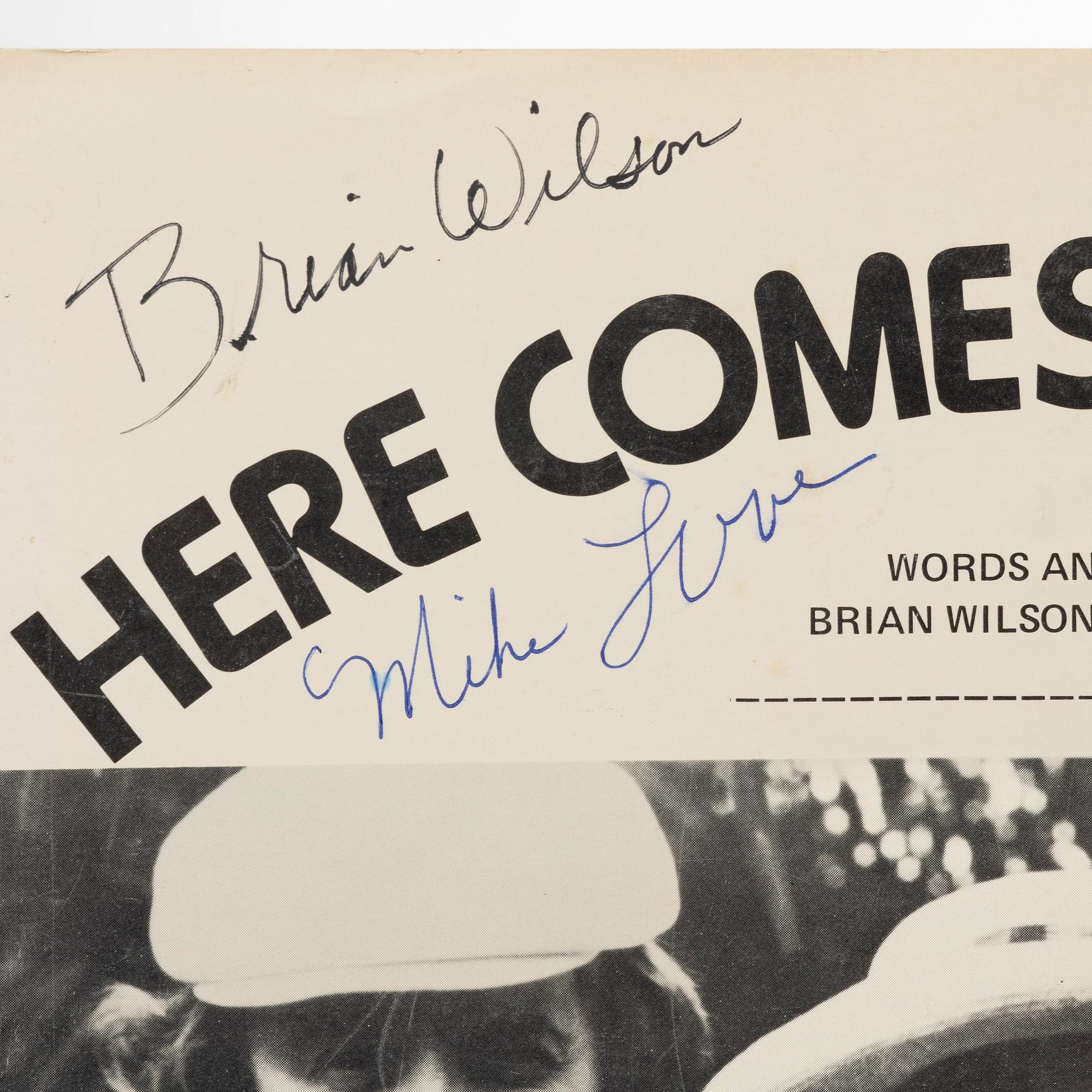Beach Boys, "Here Comes The Night", signed sheet music, Almo Publications, USA.