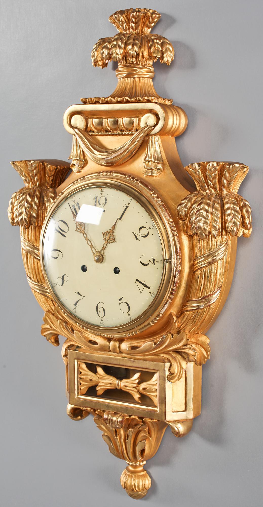 VÄGGPENDYL, gustaviansk stil, omkring 1900-talets mitt.