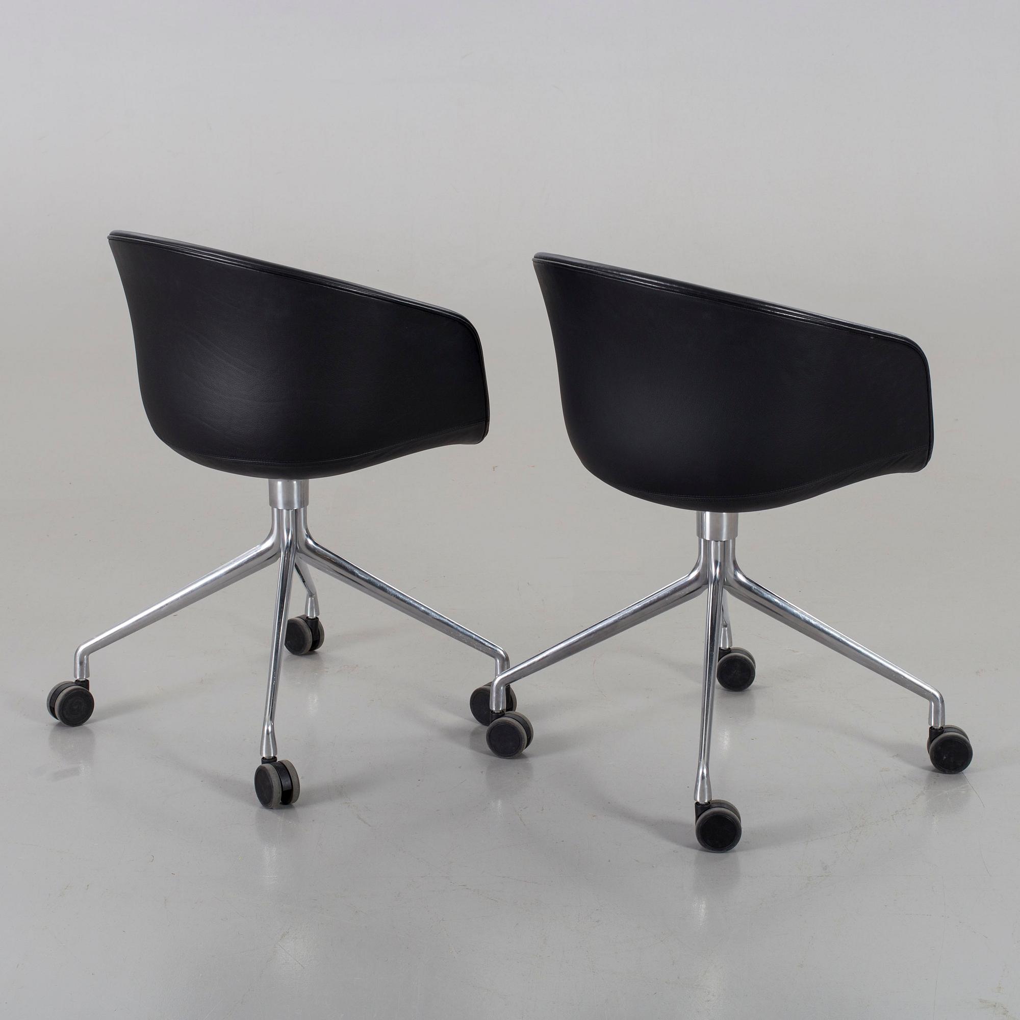 TWO ARMCHAIRS, "About a chair AAC 25" Hee Welling & Hay.