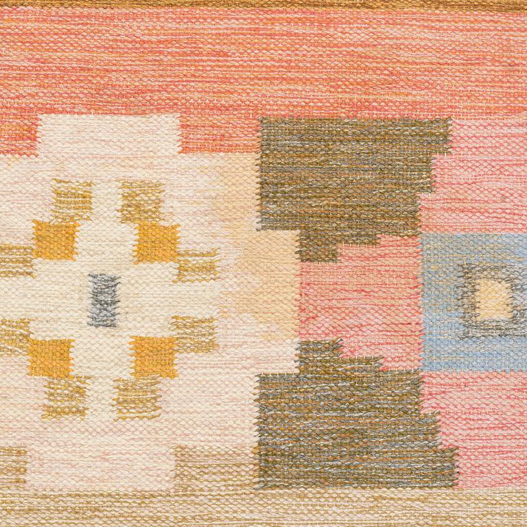 Ingegerd Silow, a flat wave rug, signed IS, c. 230 x 170 cm.
