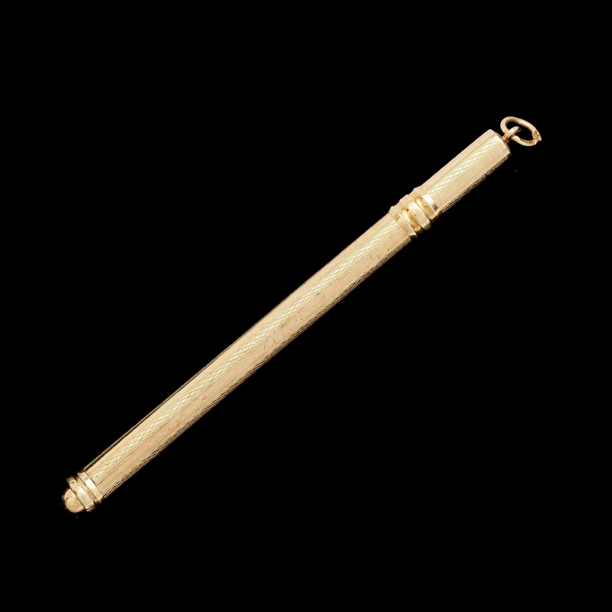 For stiring champagne, gold, weight 4,1 g.