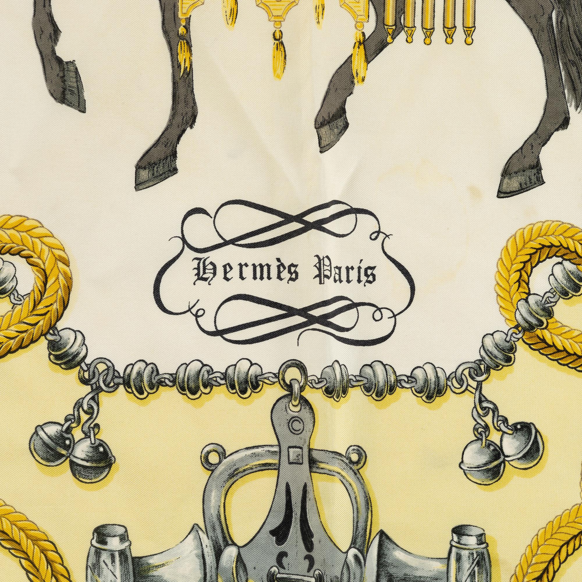Hermès, a 'Palefroi' silk scarf.