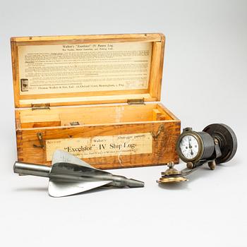 A taffrail logg from Thomas Walker & Sons, Birmingham, "Excelsior" IV Ship log, from the first half of the 20th century.