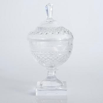 Four glass bowls on foot, "Kent", by Elis Bergh for Kosta, second half of the 20th century.