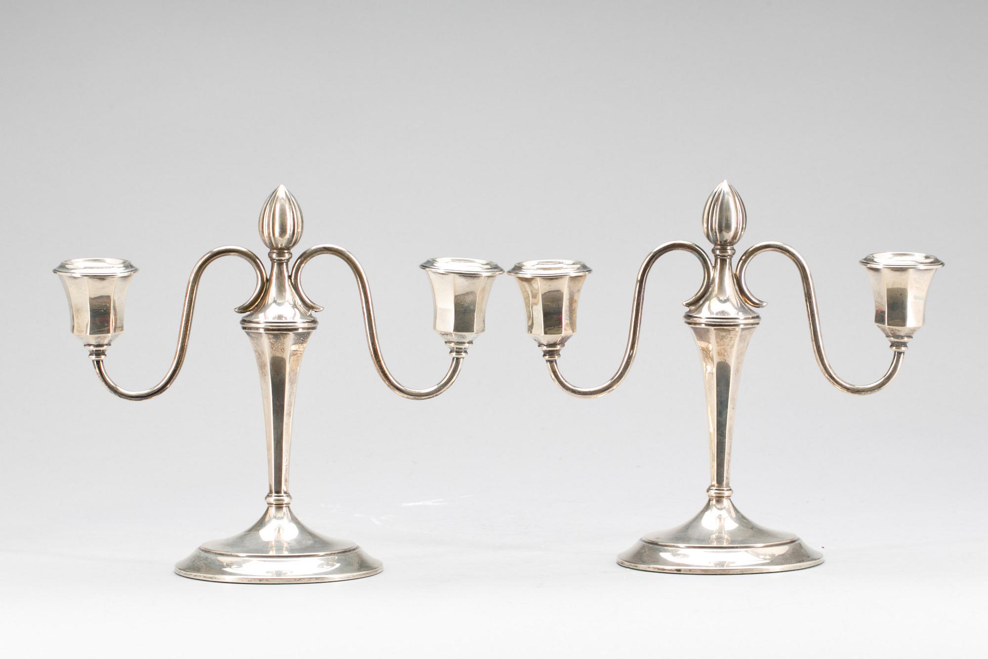 KANDELABRAR, ett par, silver, 1926.