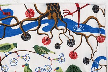 Josef Frank, a pair of 'Gröna Fåglar', (Green Birds) curtains, Svenskt Tenn.