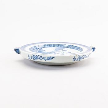 A Chinese porcelain warming plate around 1800.