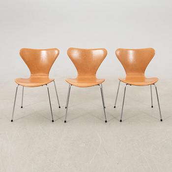 Arne Jacobsen, chairs 6 pcs, "The Seven" for Fritz Hansen Denmark.