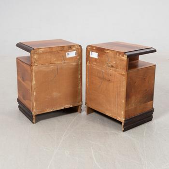 Nightstands, a pair, second half of the 20th century.