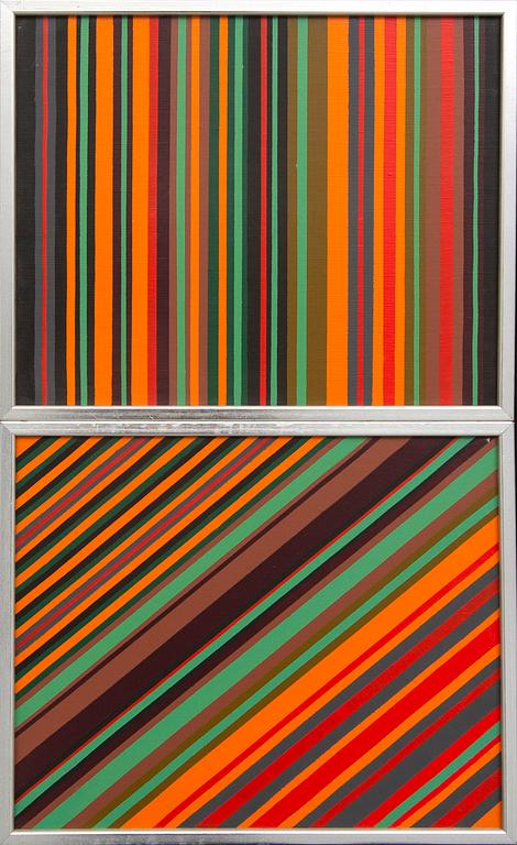 Eric Hansen, oil on canvas a pair signed and dated 1979.