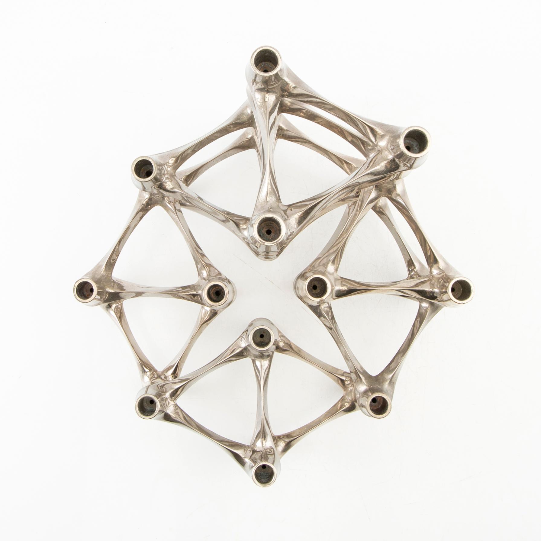 Caesar Stoffic & Fritz Nagel, candlesticks, 12 pcs, Germany, late 20th century.