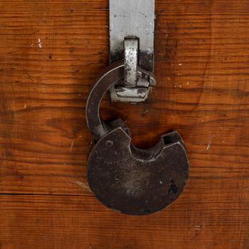 A 19th Century pine strong box.