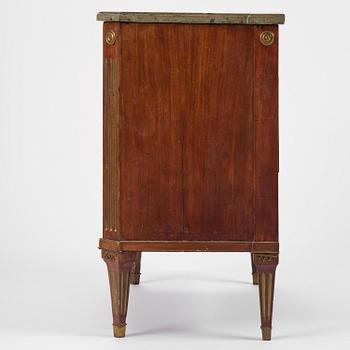 A late Gustavian mahogny commode.