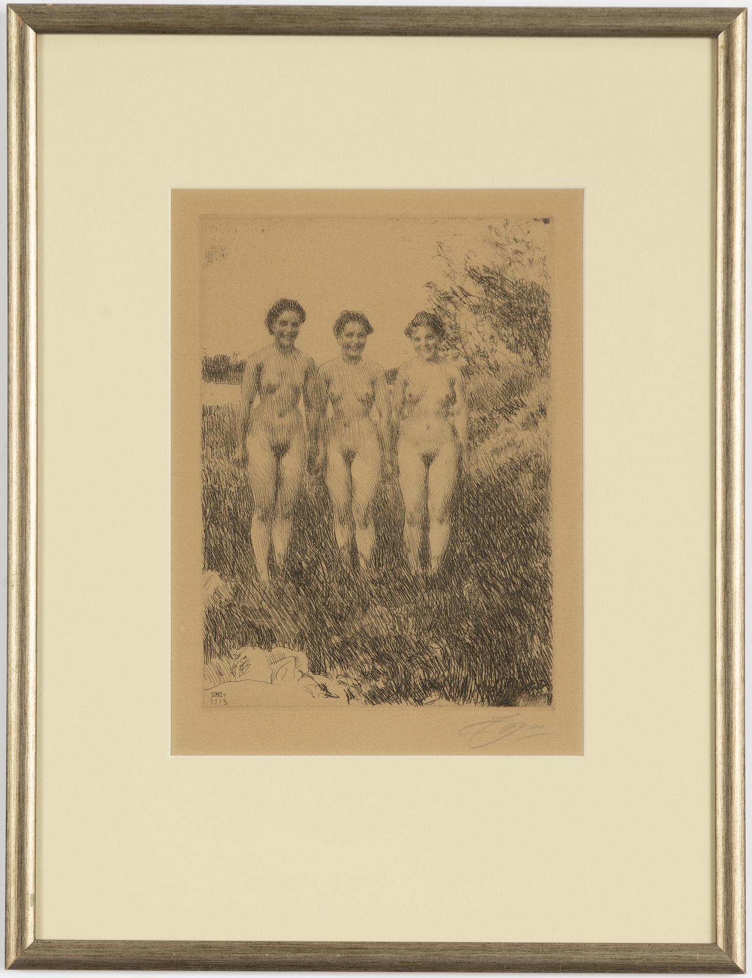 Anders Zorn, "Tre Systrar".