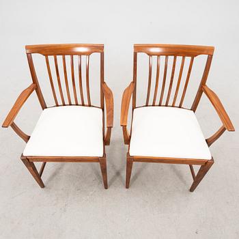 Svante Skogh, apiar of walnut "Vindö" armchairs.
