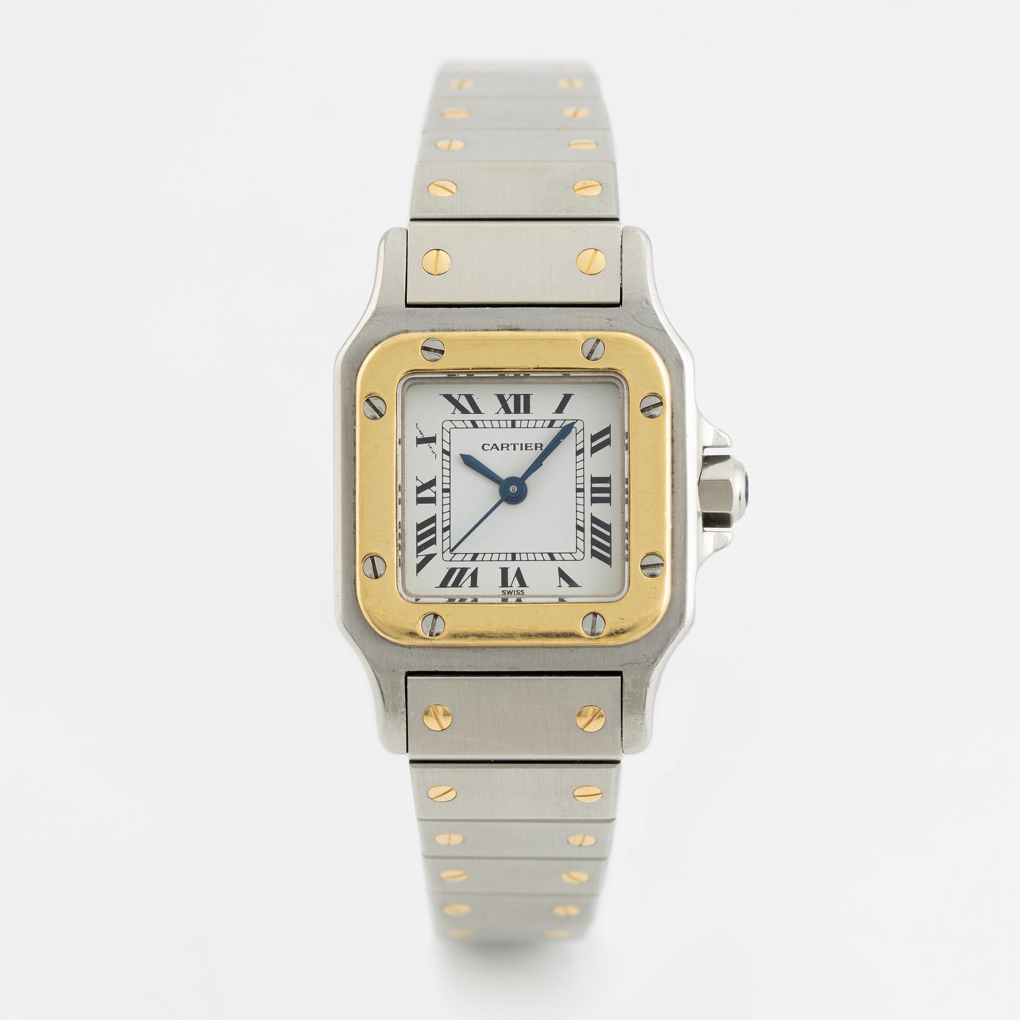 Cartier, Santos Carrée, armbandsur, 23,5 x 23,5 (34,5) mm.