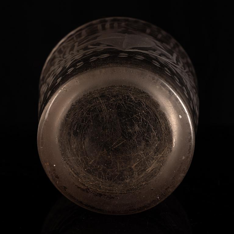 Bröllopsbägare, glas, Tyskland, 1700-tal.