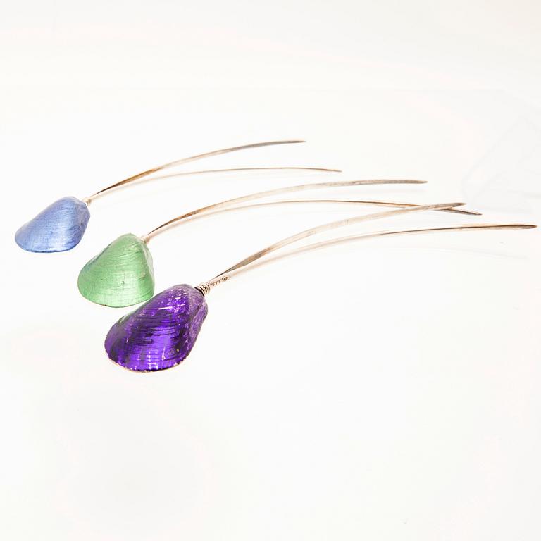 Monica Backström, 3 Silver Hairpins.