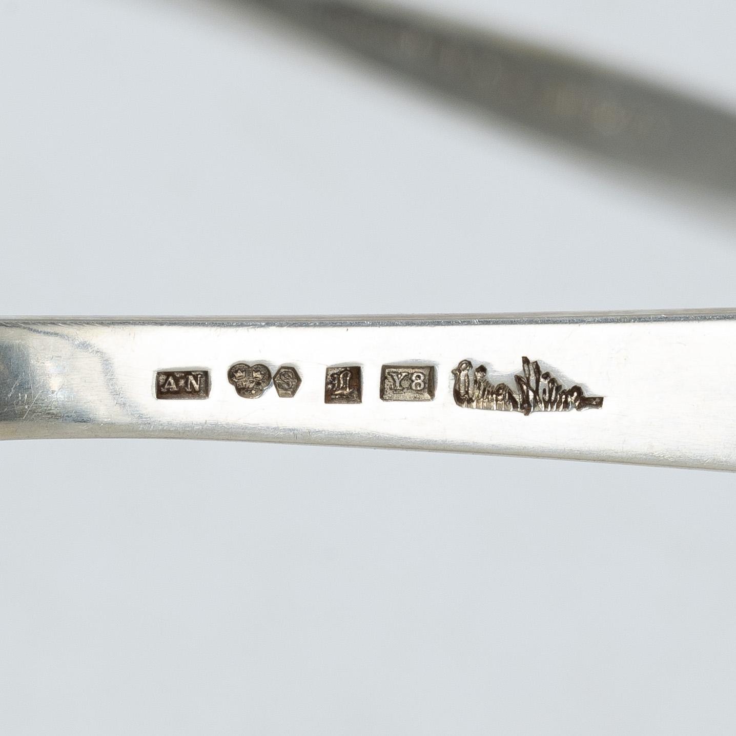 Skedar, 2 st, silver, Wiwen Nilsson och Rey Urban, Sverige, 1949-74.