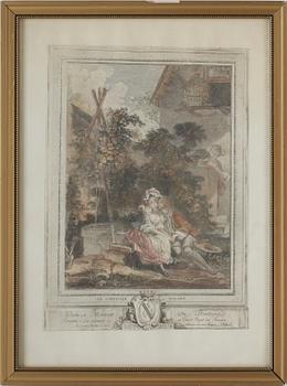 GRAVYRER, 4st, bland annat efter Angelica Kauffmann, 1800-tal.