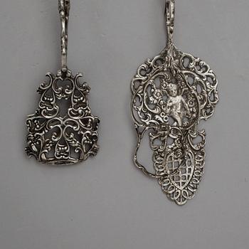 PARTI BESTICK, 18 delar. Silver. 1800-1900-tal. Tot ca 910 g.