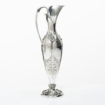 Jug, silver, Swedish import mark, 20th century.
