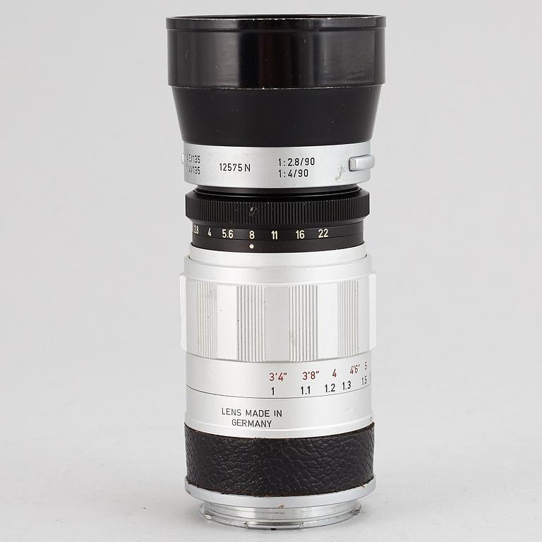 LEITZ WETZLAR, camera lens,  ELMARIT-M, 1:2.8/90.