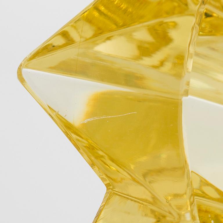 Aimo Okkolin, skål, "Näckros", signerad Aimo Okkolin Riihimäen Lasi Oy.