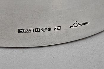 LJUSSTAKAR, 2 par, silver, Eric Löfman, MGAB, Uppsala 1960/70-tal.