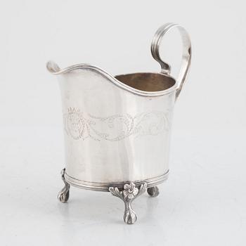 A Swedish silver late Gustavian creamer, mark of Pehr Blomert, Gävle 1814.
