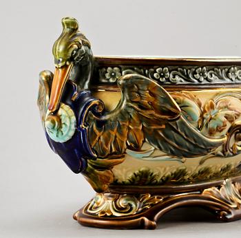 JARDINIERE, majolika, Rörstrand, 1800/1900-tal.
