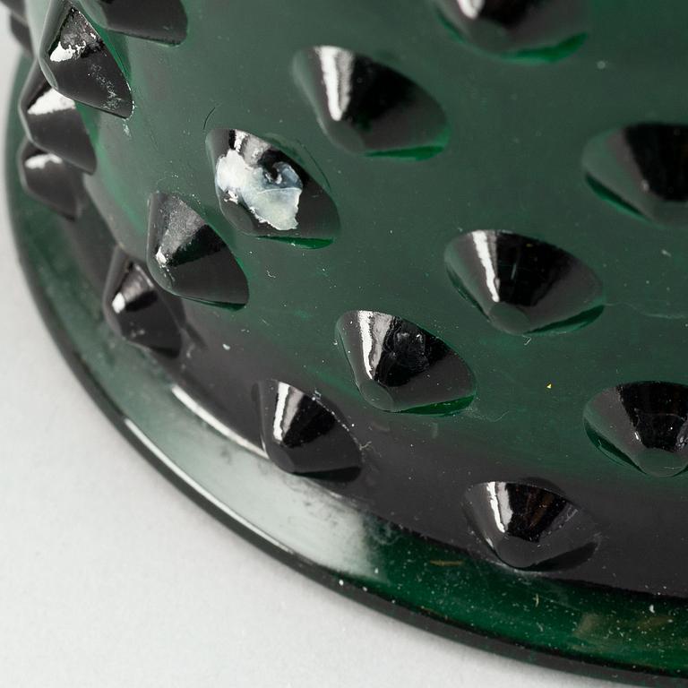 Josef Frank, two green glass flower pots, "Hortus", Svenskt Tenn, Sweden.