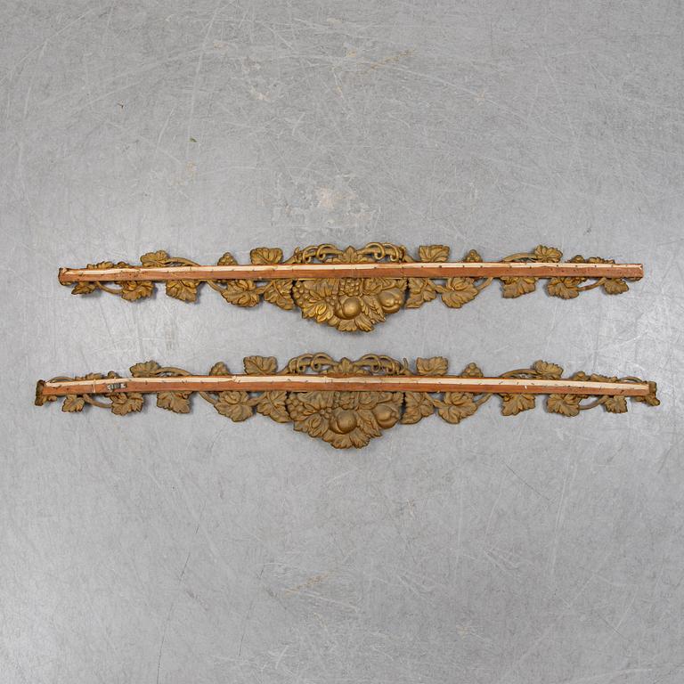 A pair of late 19th century cornices.