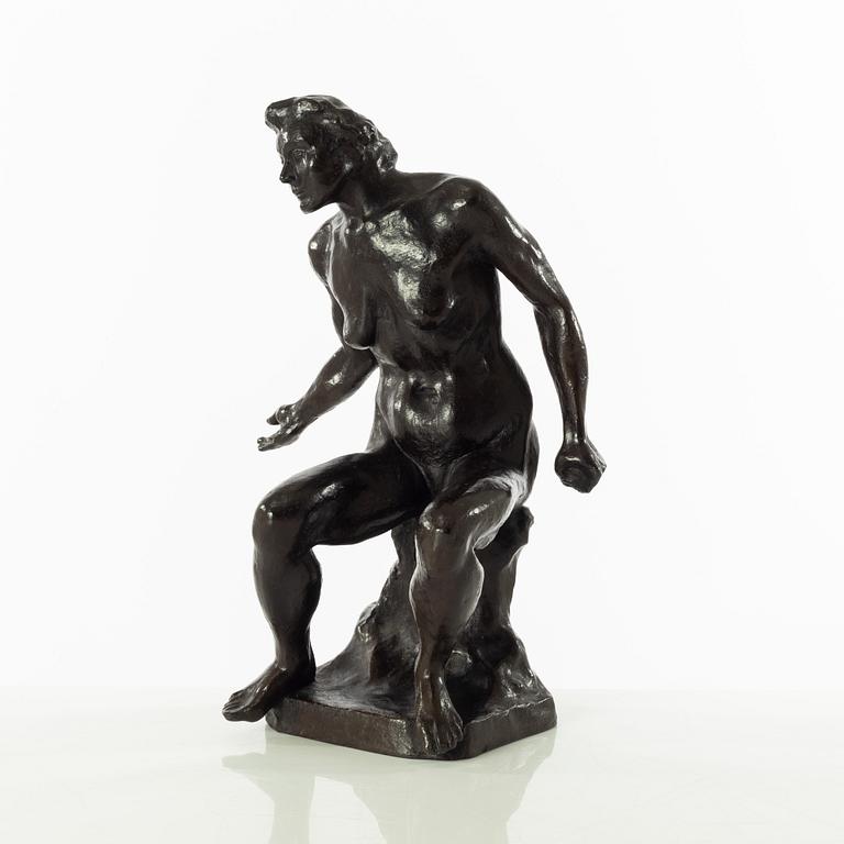 Gudmar Olovson, skulptur. Signerad. Numrerad. Gjutarstämpel. Brons, höjd 30 cm, längd 21,5 cm.