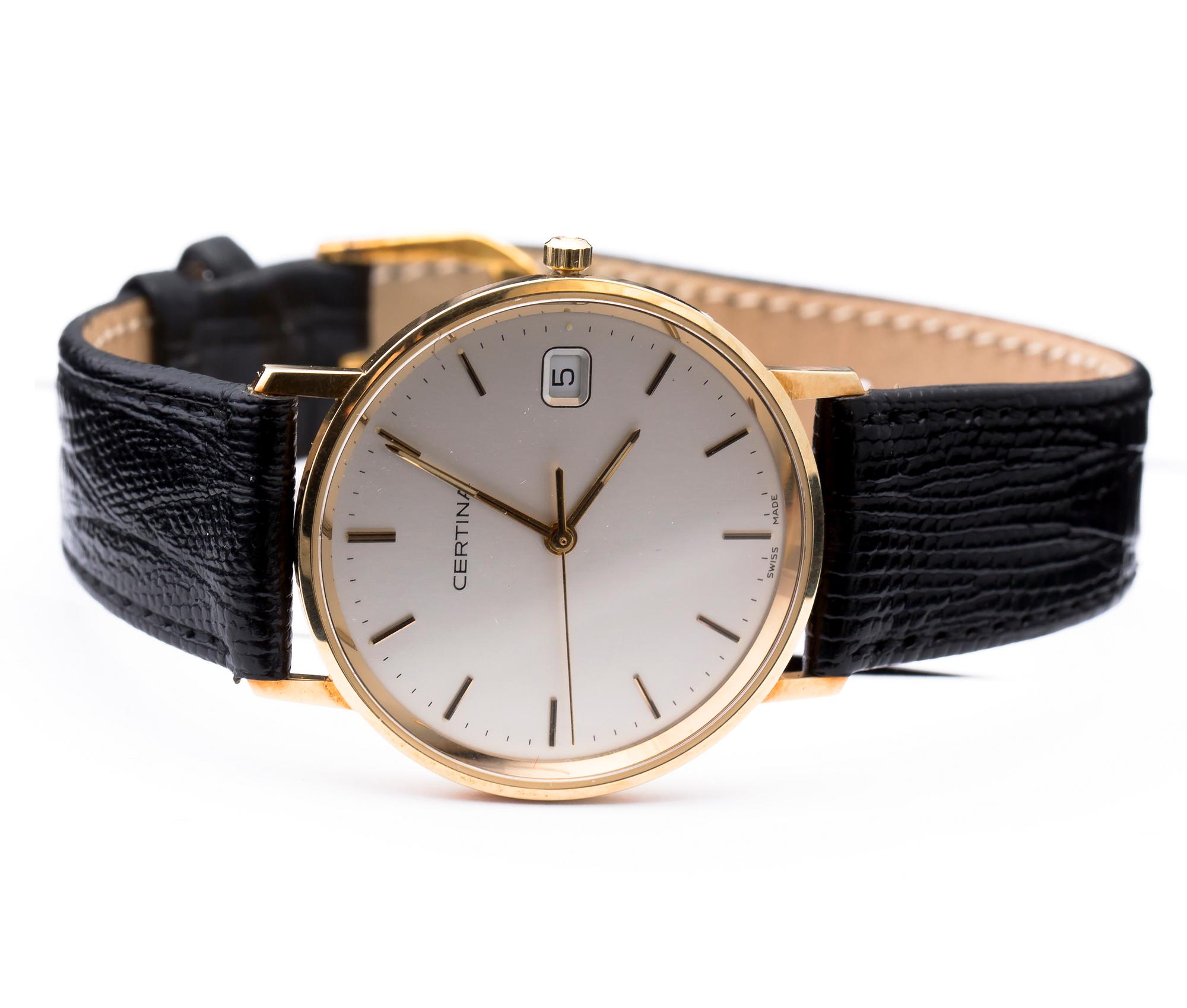 HERRARMBANDSUR, Certina, 14k guld, quartz. 1900-talets slut.