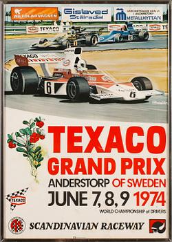 AFFISCHER, 4 st, Grand Prix Anderstorp 72-75.