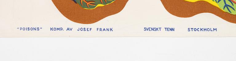 Josef Frank, textil, "Poisons", Firma Svenskt Tenn.