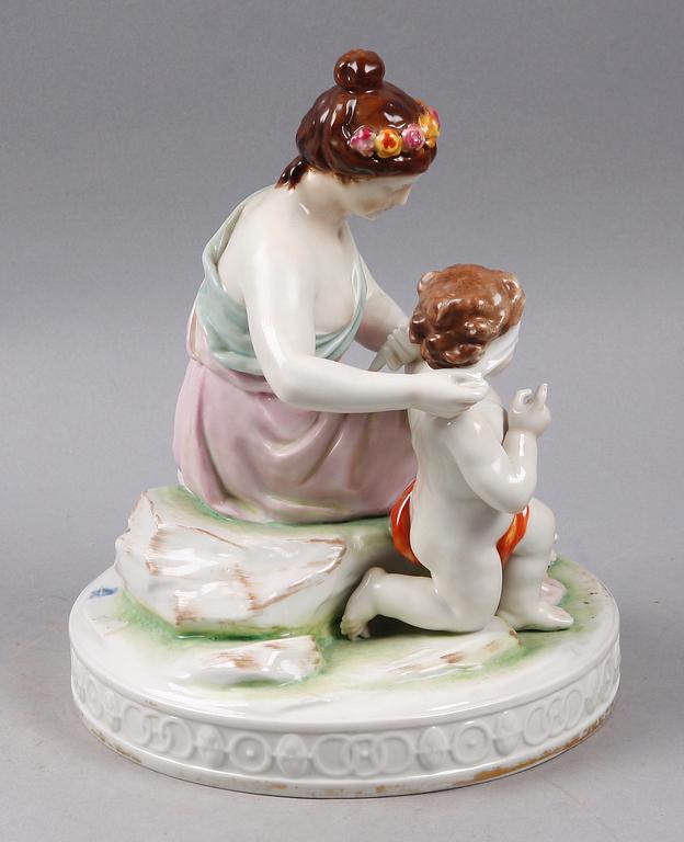 FIGURINGRUPP, porslin, Rudolstadt Volkstedt, Tyskland, 1900-tal.