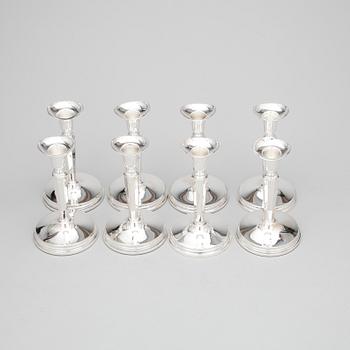 LJUSSTAKAR, 4 par, silver, MGAB, Uppsala, 1950- samt 1960-tal.