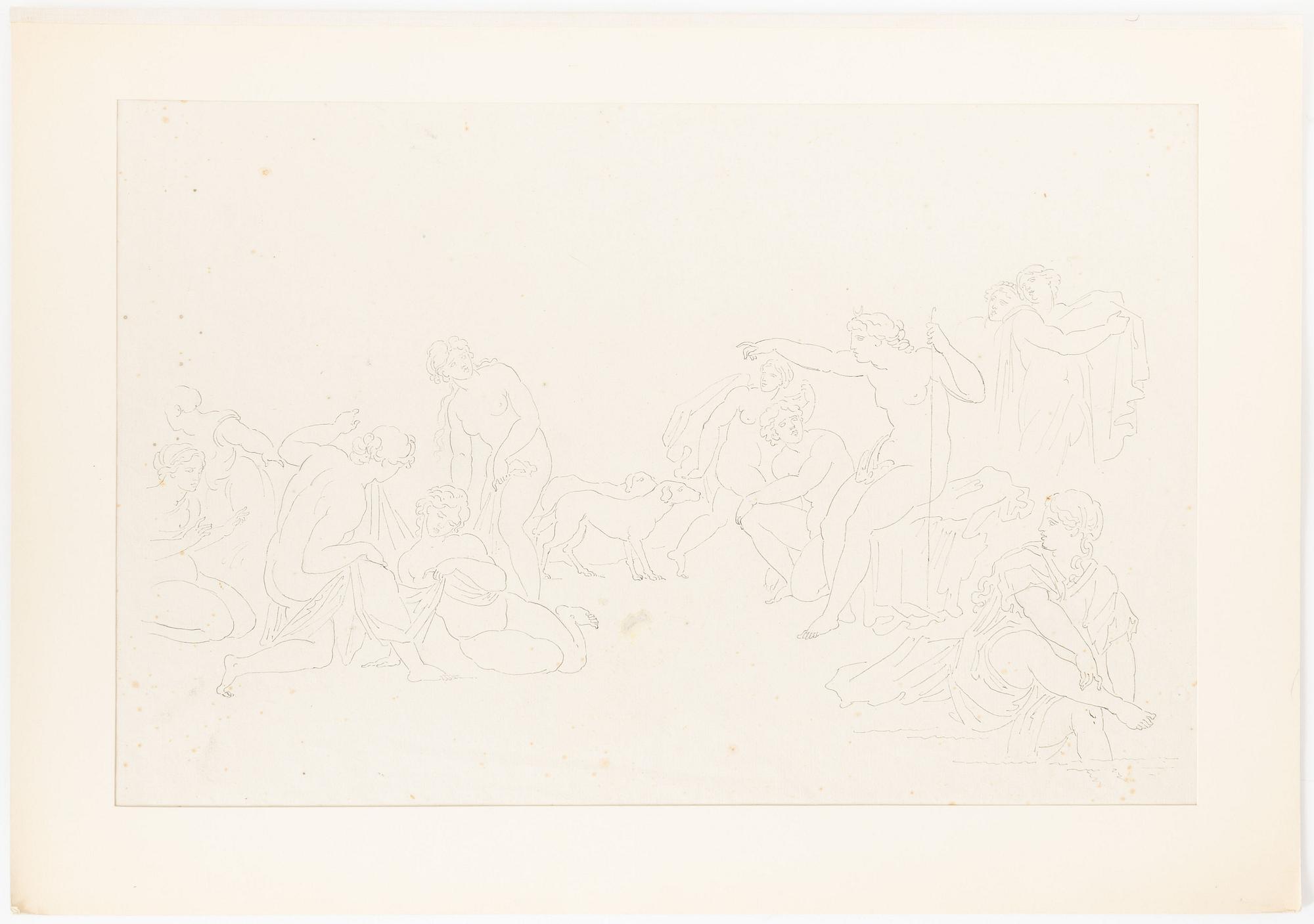 Louis Masreliez, attributed to, ink drawing.