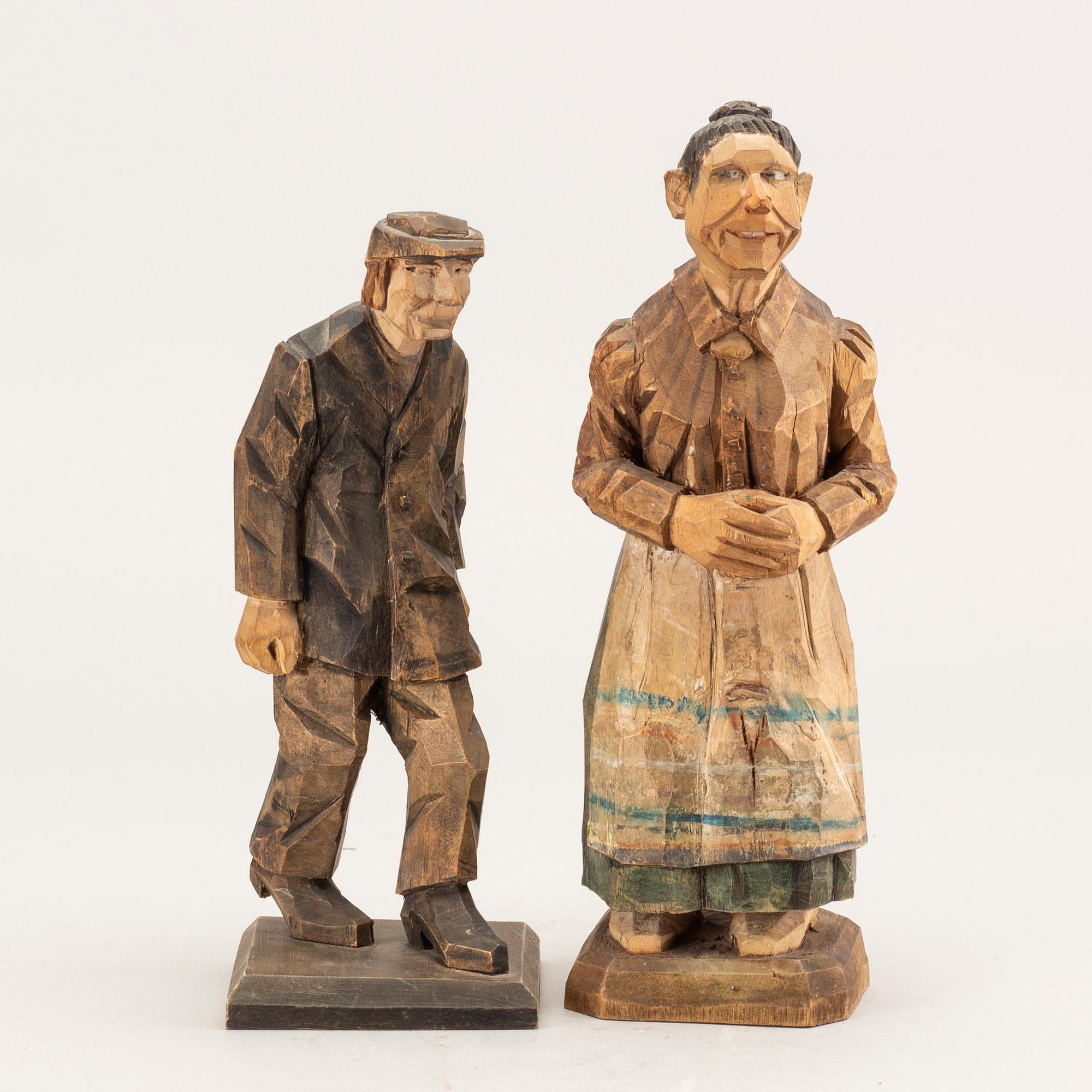 CARL OLOF TRYGG OCH CARL JOHAN TRYGG, probably, 2 sculptures.